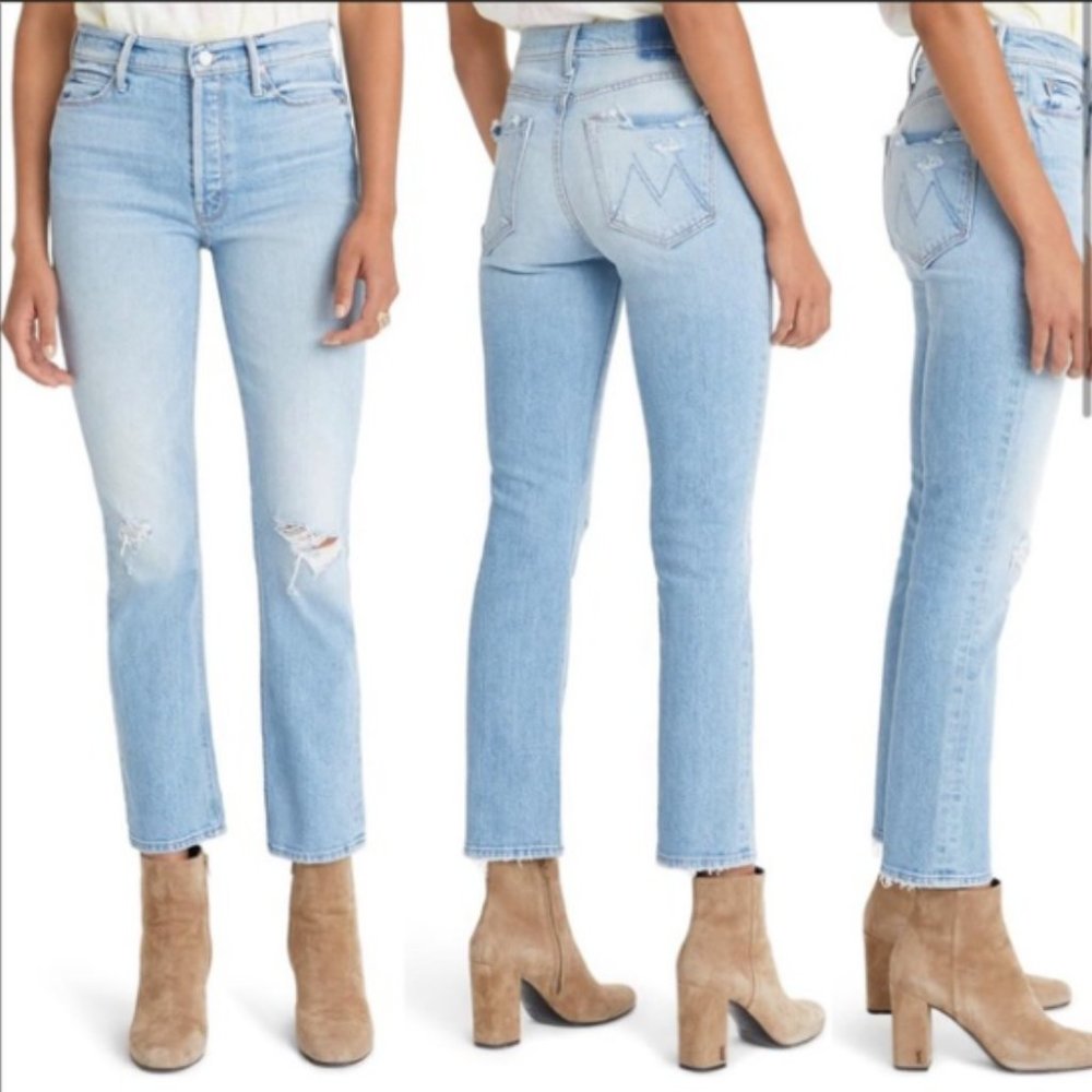 Mother the Dazzler Button Fly Ankle Jeans